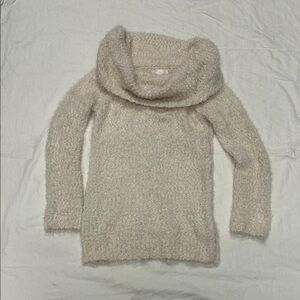 LC Lauren Conrad Soft Cream Cowl Neck Sweater
